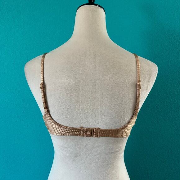 NWT Aerie Beach Babe Shine Rib Voop Bikini Top Beach Dune Swim Beach Size XS - Picture 4 of 5